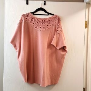 Peach Short Sleeve Sweater